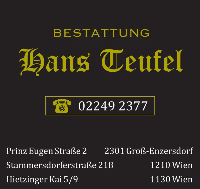 Hans Teufl Bestattung