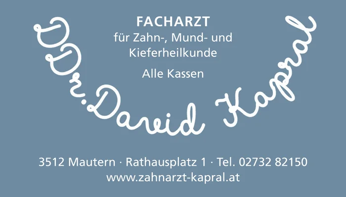 DDr. David Kapral - Facharzt für Zahn-, Mund- und Kieferheilkunde