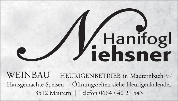 Heuriger Familie Hanifogl-Niehsner