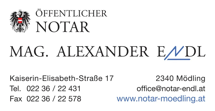 Öffentlicher Notar Mag. Alexander Endl