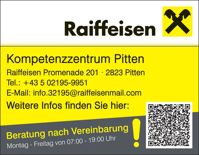 Raiffeisenbank Region Wiener Alpen eGen - Kompetenzzentrum Pitten
