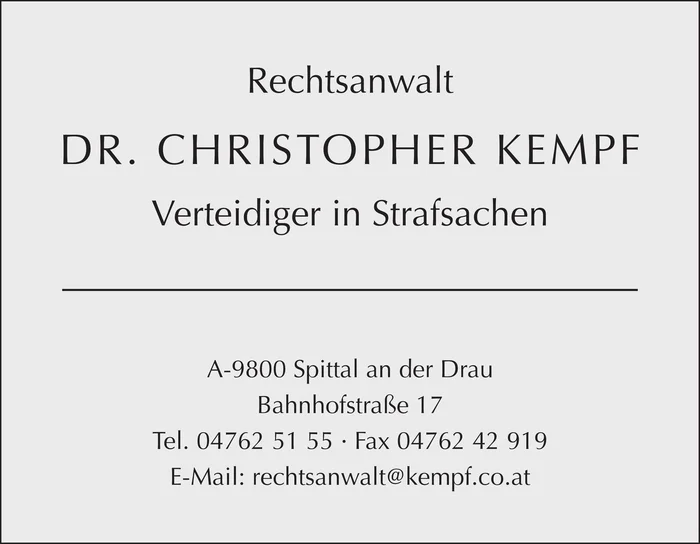 Rechtsanwalt Dr. Christopher Kempf