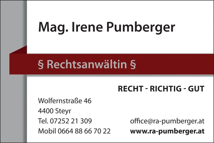 Rechtsanwältin Mag.a Irene Pumberger