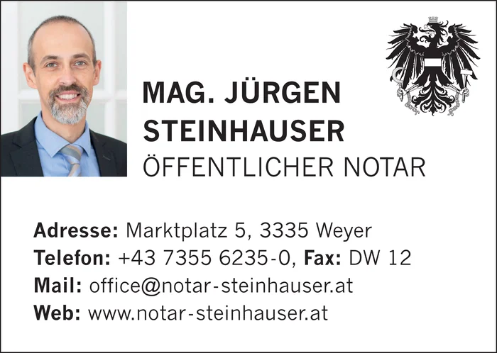 Öffentlicher Notar Mag. Jürgen Steinhauser